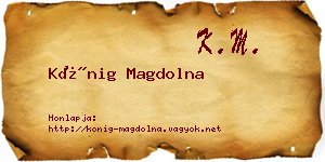 Kőnig Magdolna névjegykártya